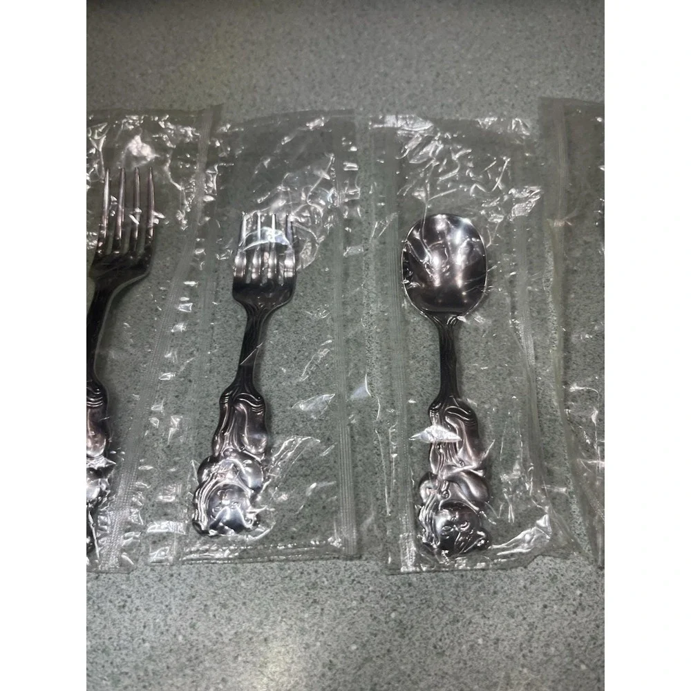 Oneida Community Sealed Bear Baby Flatware Set Stainless Infant Utensils Set